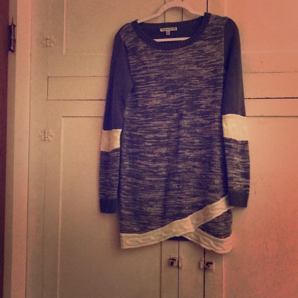 It’s a long sweater.